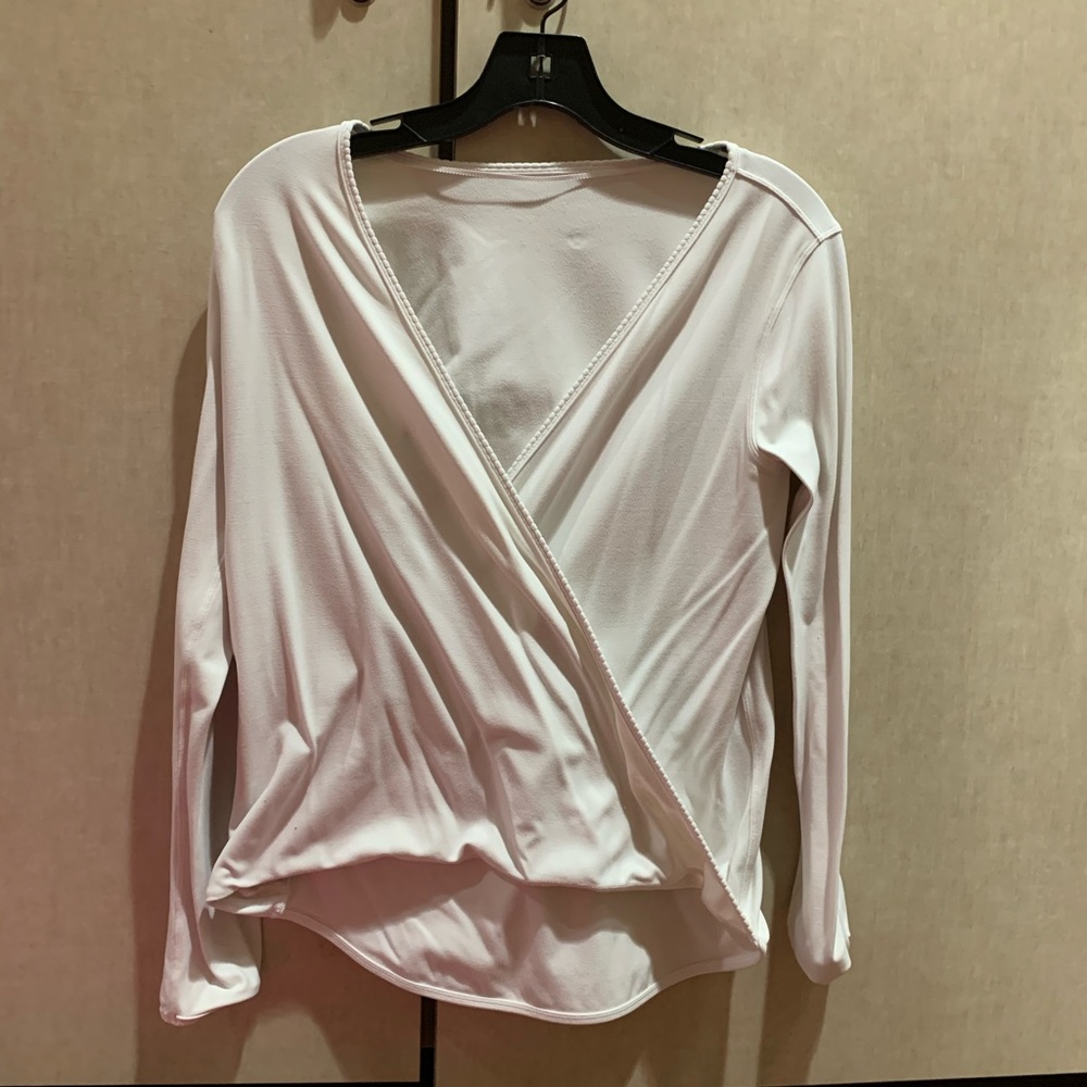 White lululemon wrap top